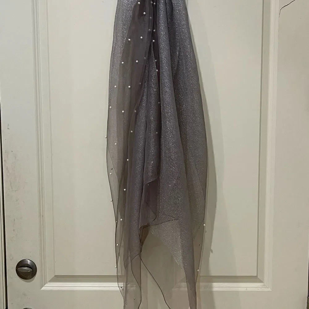 SILVER PEARL Dotted Scarf!